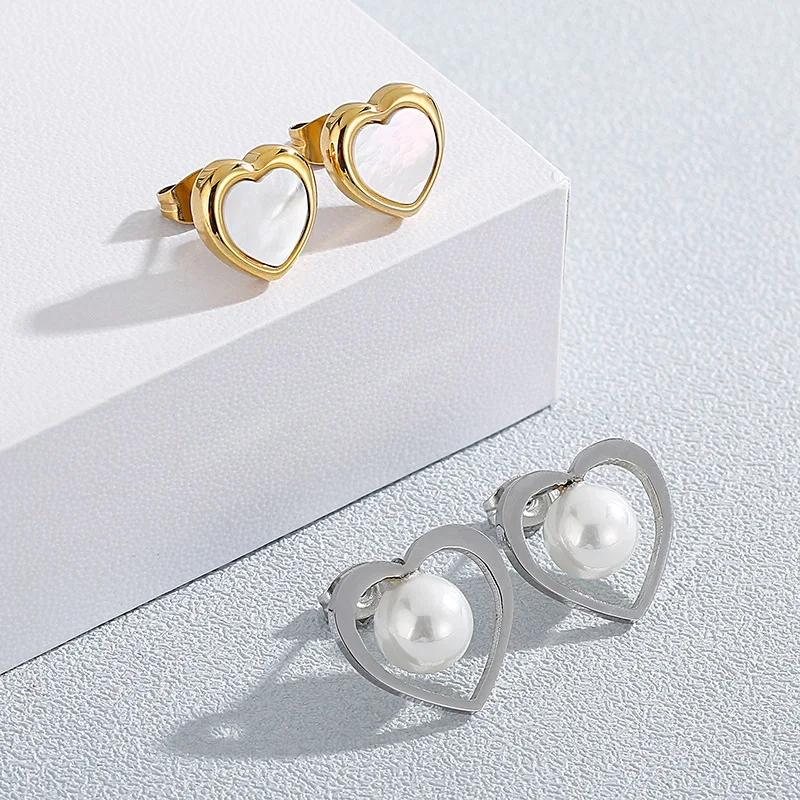 Модные женские серьги-гвоздики золотого цвета круглые маленькие черные серьги