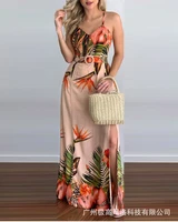 chaxiaoa 1 piece summer 2022 womens women elegant sexy spaghetti strap criss cross pleated casual holiday maxi dress