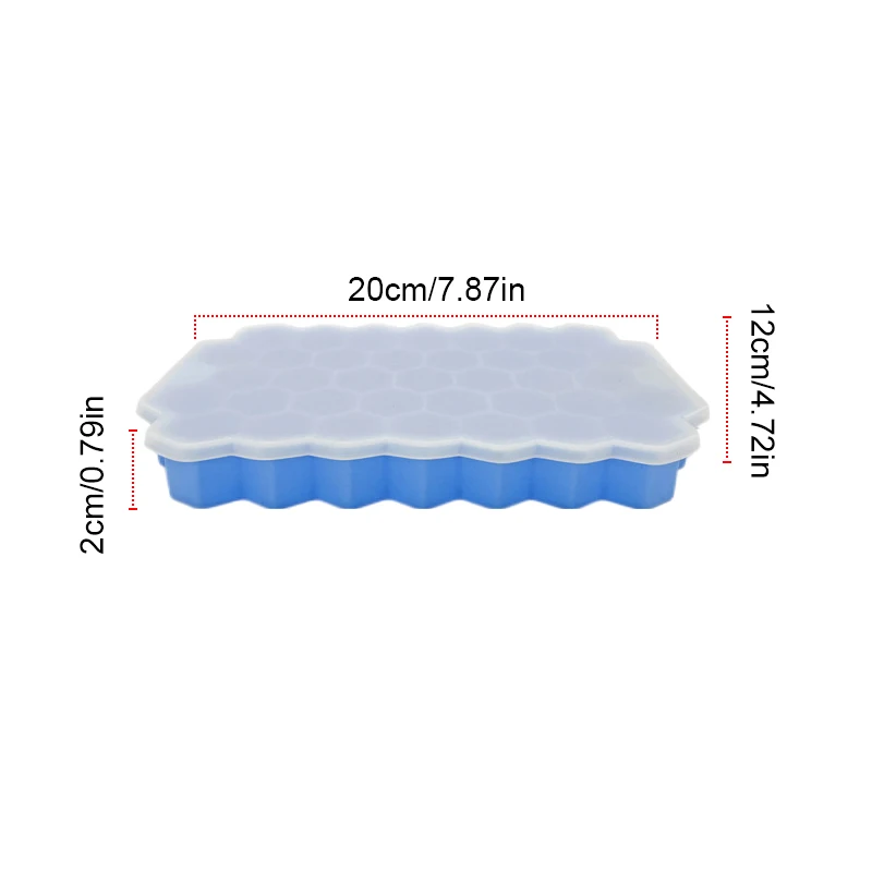 37 ячеек силиконовая форма для льда с крышками большой емкости многоразовая