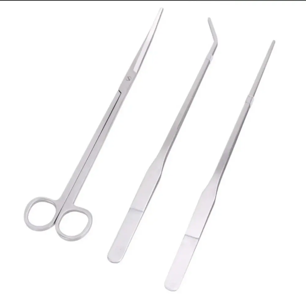 Инструмент для аквариума длинный пинцет ножницы лопатка 4 в 1 из нержавеющей