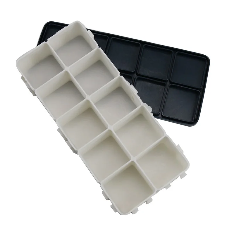 

10 Deep Wells Airtight Leak Proof Watercolor Saver Palette Box with Soft Lid Portable Outdoor Travel Pigment Tray Case Container