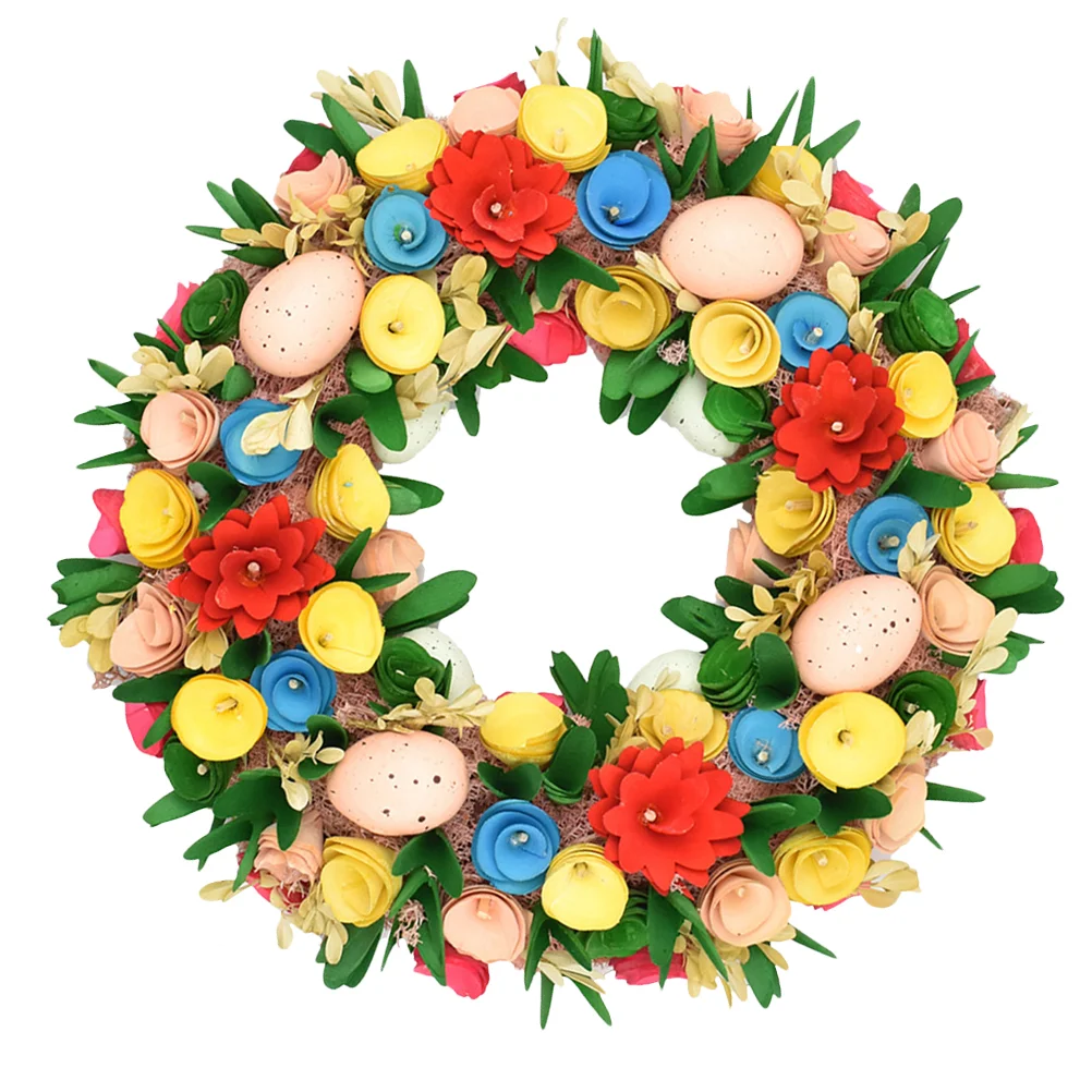 

Пасхальный венок с яйцами, украшение для вечерние, Банни на входную дверь, весенние праздничные украшения, праздничная подвесная гирлянда, ...