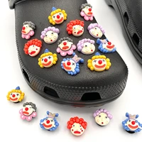 2022 new original clown resin shoe charms decoration for croc clogs diy parts shoe pins accessories novelty kids christmas gifts
