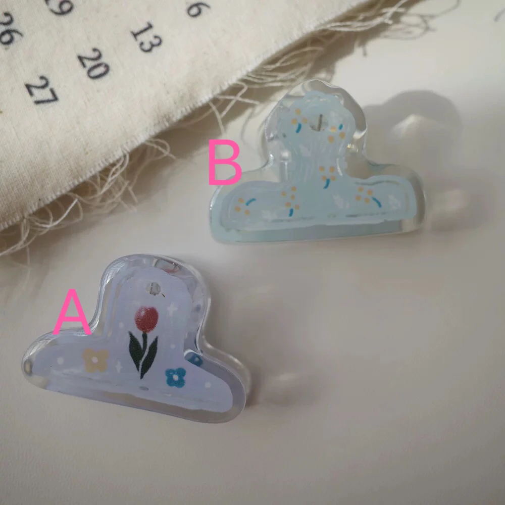 

YiEr Studio винтажный зажим для журналов с розой и одуванчиком, акриловая закладка, декоративный зажим для документов, конверта для заметок