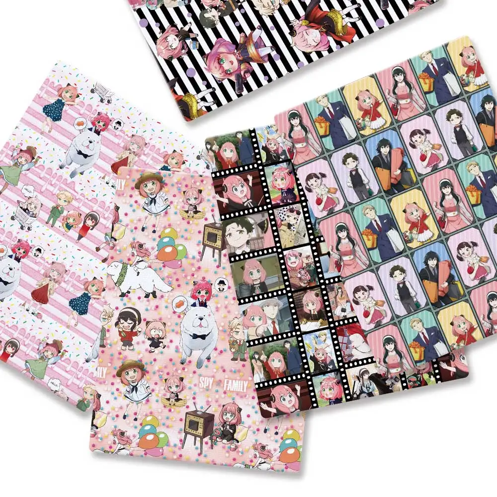 

Мультяшная шпионская DIY Ручная работа шитье лоскутное стеганое платье домашняя простыня 140 см Ткань с принтом