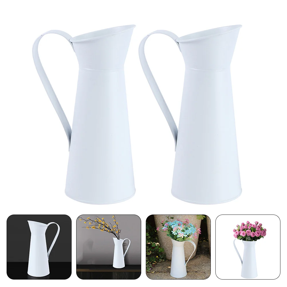 

2 Pcs Vase Table Centerpieces Wedding Desktop Flowerpot Unique Decorative Container Iron Fashion Home Holder Creative