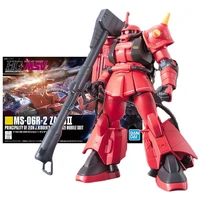 bandai genuine gundam model kit anime figure hg 1144 ms 06r 2 zaku %e2%85%b1 collection gunpla anime action figure toys for children