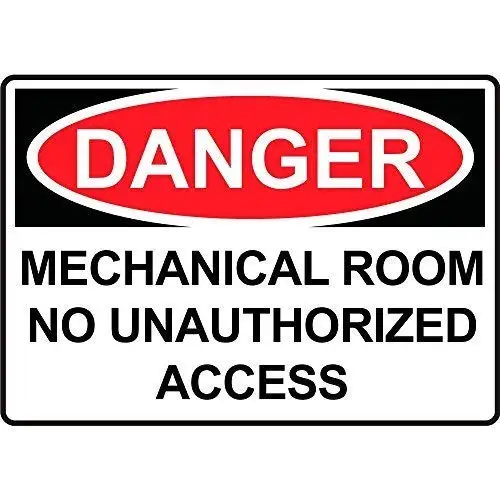 

Sarcastic Metal Tin Sign Man Cave Bar Decor 12 x 8 Inches Danger Mechanical Room No Unauthorized Access Aluminum Metal Signs W