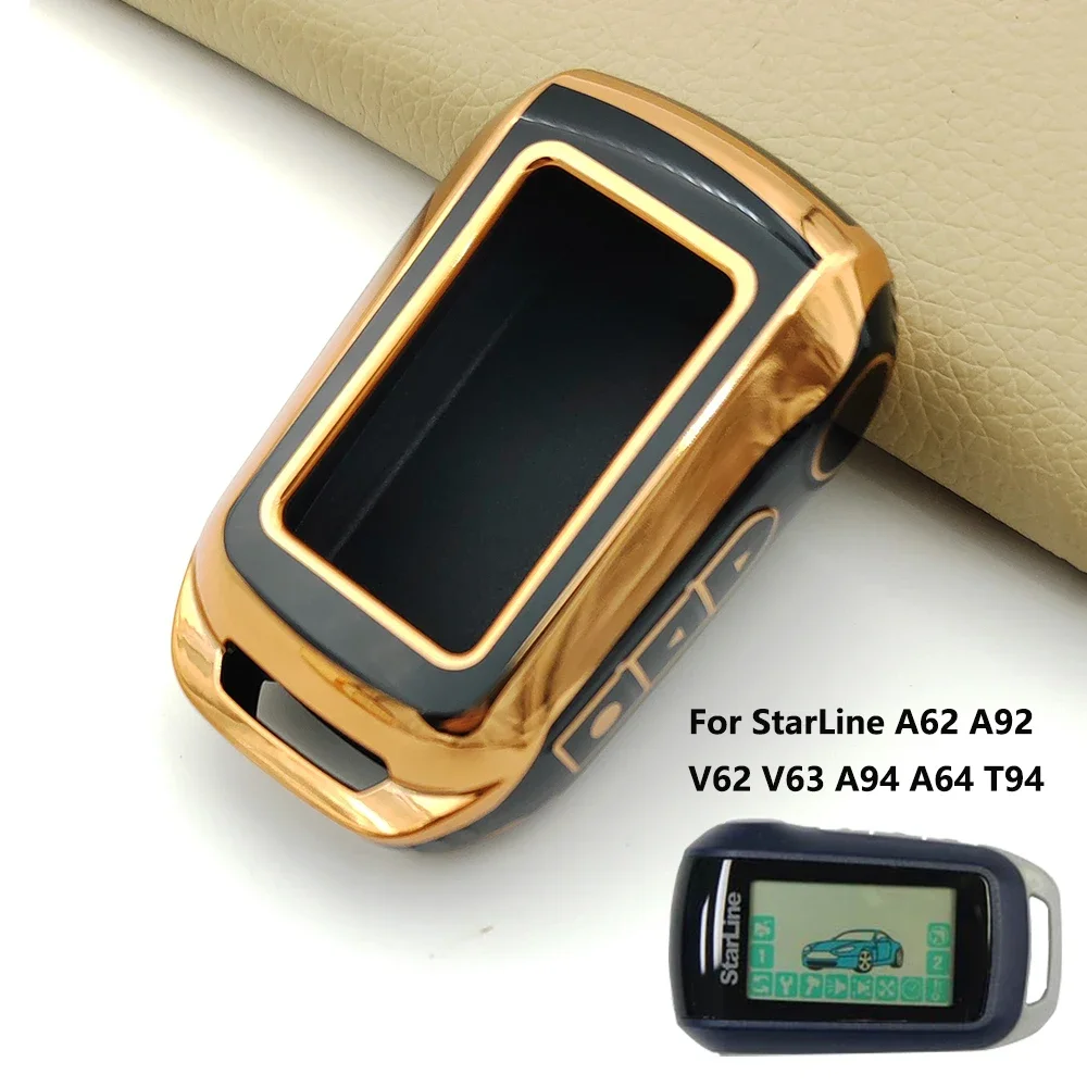 

Чехол для ключей из ТПУ с 3 кнопками для Starline A92 A94 V62 A62 A64 V62 V64 V92 V94 Двусторонний 2-сторонний ЖК-брелок с дистанционным управлением Аксессуары