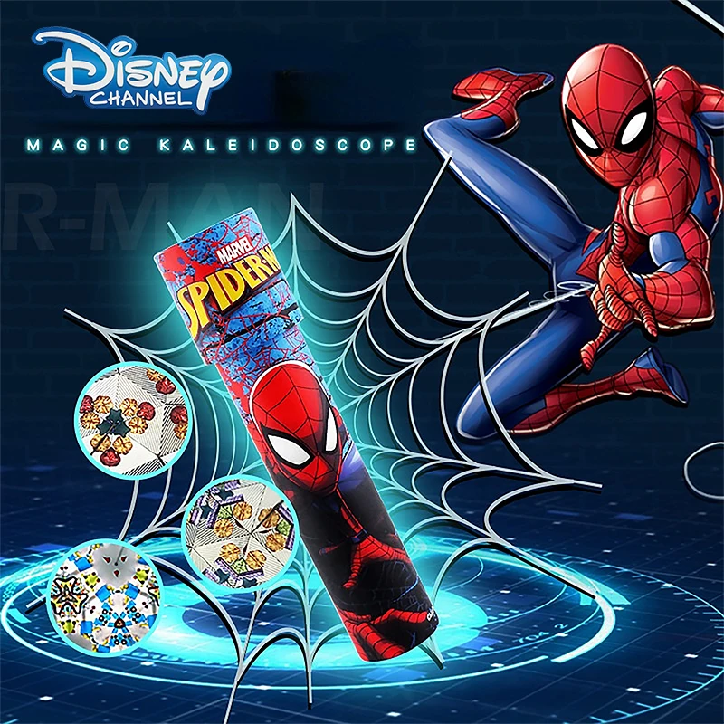 

Disney Spider-Man figure figure Kaleidoscope polygonal prism toy Spiderman animel figurine model toy for child brithday gift