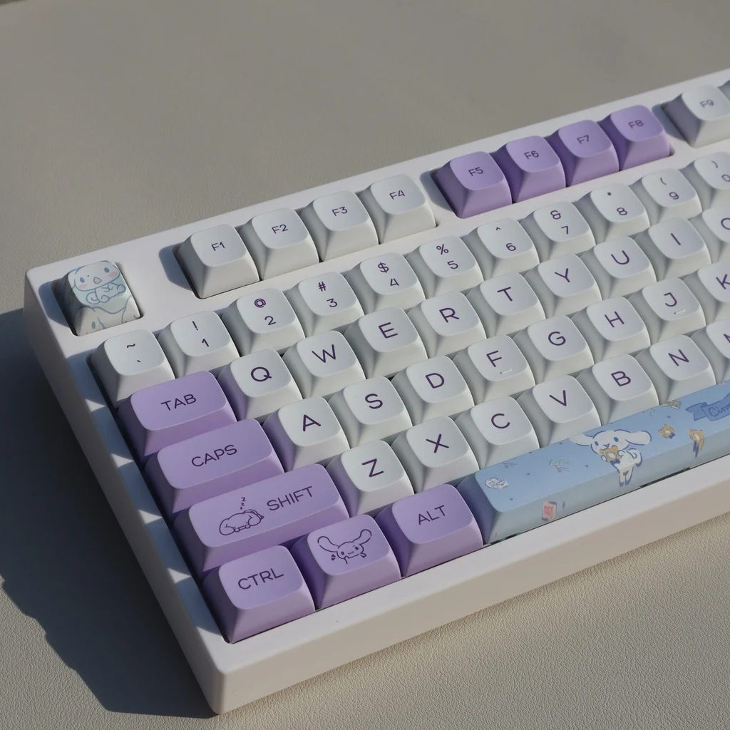 

Колпачки для клавиш с нефритовой собакой, 144 клавиш, XDA, милые колпачки для клавиш с сублимационной печатью, подходят для офисных механических клавиатур, колпачки для клавиш