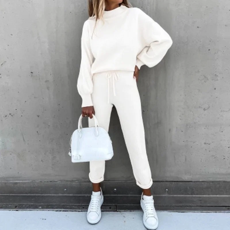 

Oversized Casual Women's Suit Jacket and Pants Autumn Two-piece Sportswear Women's Velvet Plus Sweatshirt 2022 New