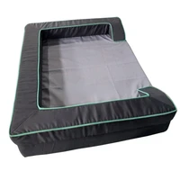 Memory Foam Dog Bed With Pillow and Easy to Wash Removable Cover with Anti-Slip Bottom - Free Waterproof Liner Included