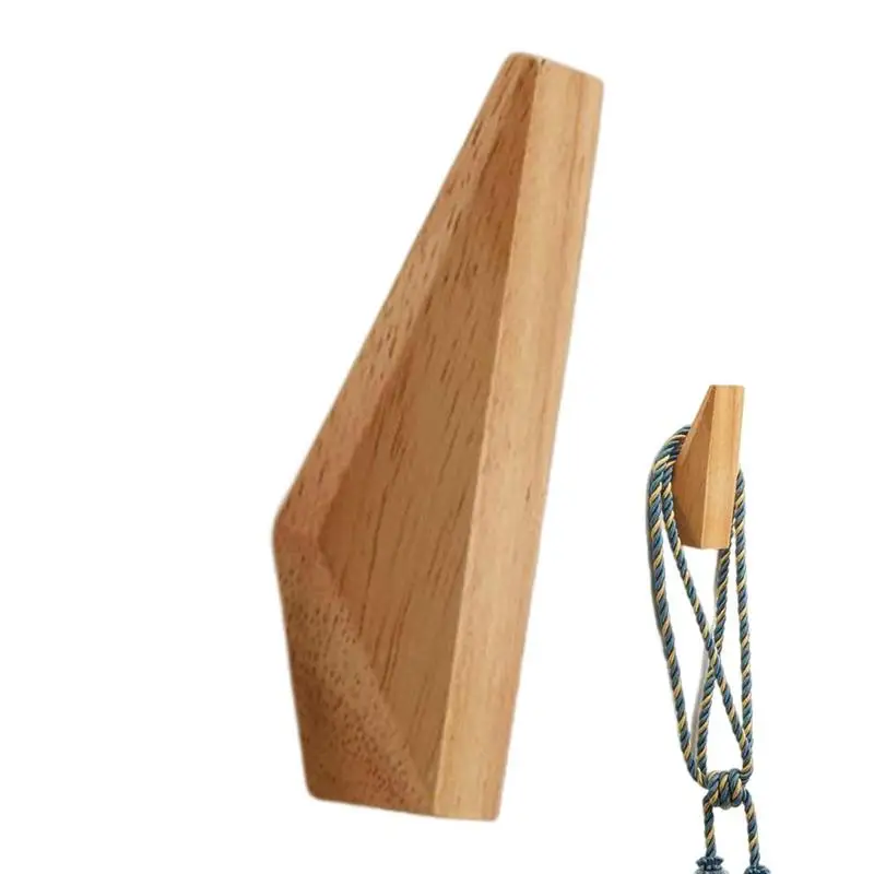 

Solid Wood Wall Hooks Angular Minimalist Hooks Wall Mounted Japanese Style Natural Simple Rustic Home Foyer Entryway Decor