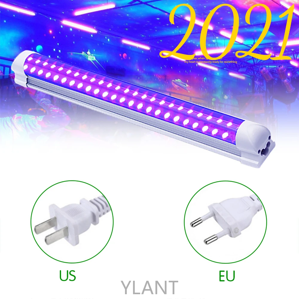 

60 LED Ultraviolet Lamp 10W UV Blacklight Disco T8 Tube DJ Party Stage Lighting For Bar Art Show Club Body Paint Integrated Tube