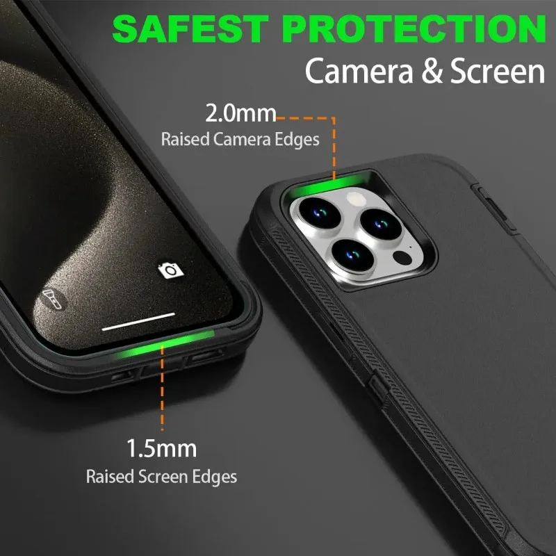 Противоударный пыленепроницаемый чехол 3 в 1 сверхпрочный бронированный для iPhone