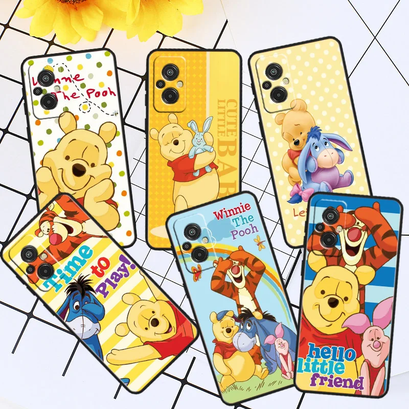 

Disney Winnie the Pooh Phone Case For Xiaomi Redmi K60E K60 K50G K50 K40S K40 K20 S2 6A 6 5A 5 Pro Ultra Black Soft Cover