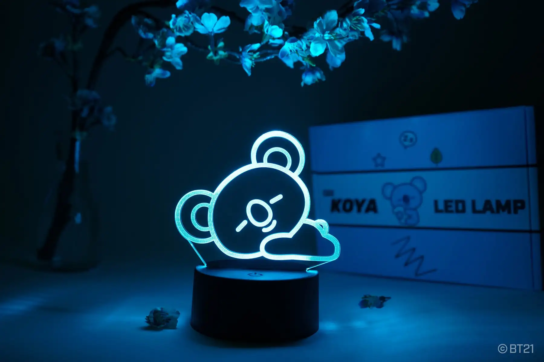 

BT21 KOYA Anime Image Gifted Sleepyhead LED Night Light For Bedroom Decoration Light Birthday Gift Acrylic 3D Table Lamp