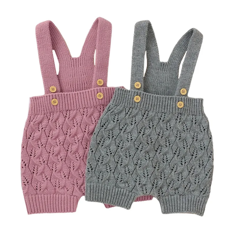 

0-3Yrs Baby Girl Boy Sleeveless Romper Jumpsuit Baby Knitting Rompers Cute Overalls Newborn Baby Girls Boys Clothes Infantil