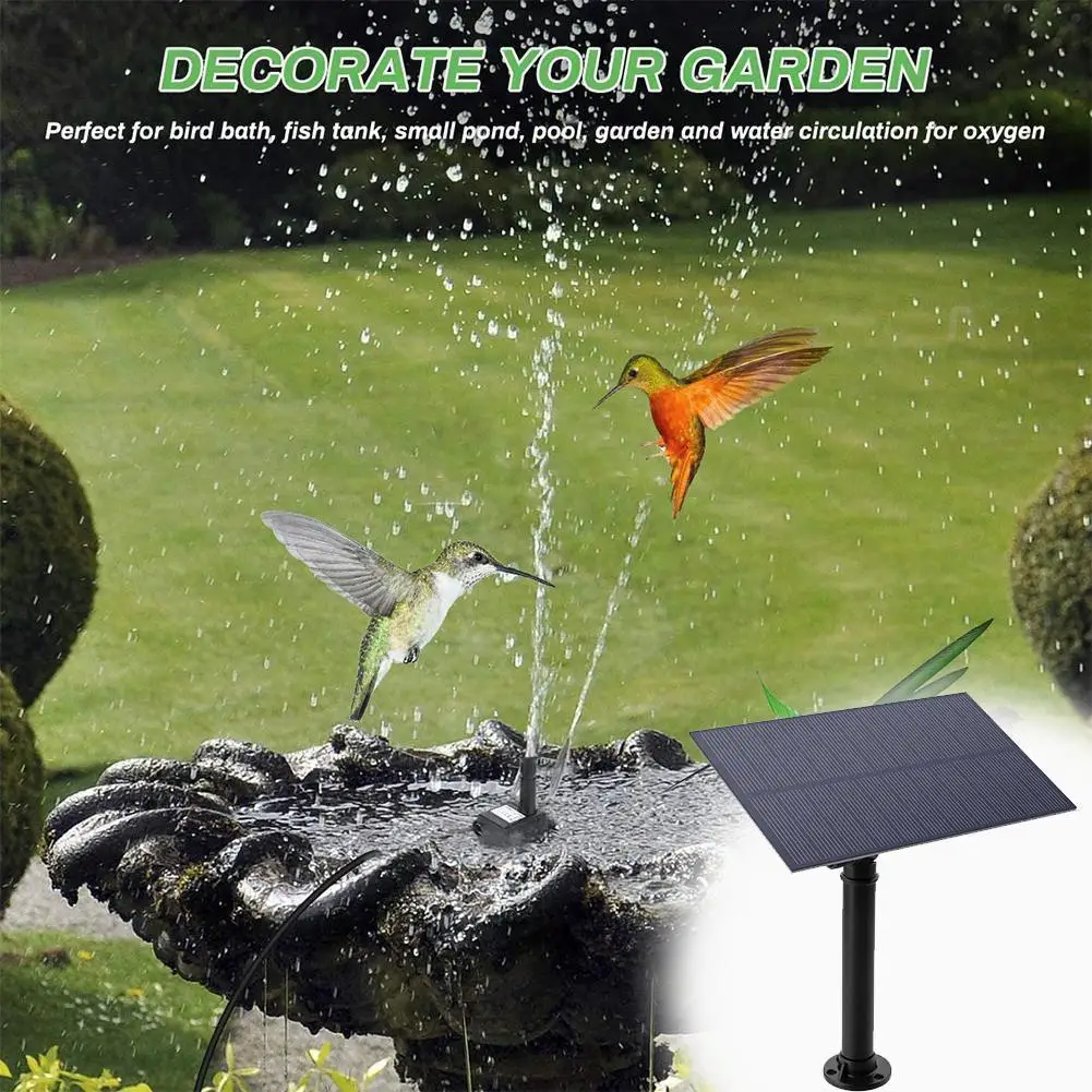 

Park Tour Ornamental Pool Pump Enhanced Solar Fountain Fountain Pool Waterfall Outdoor Pump Decorative Large Kit Q6B3