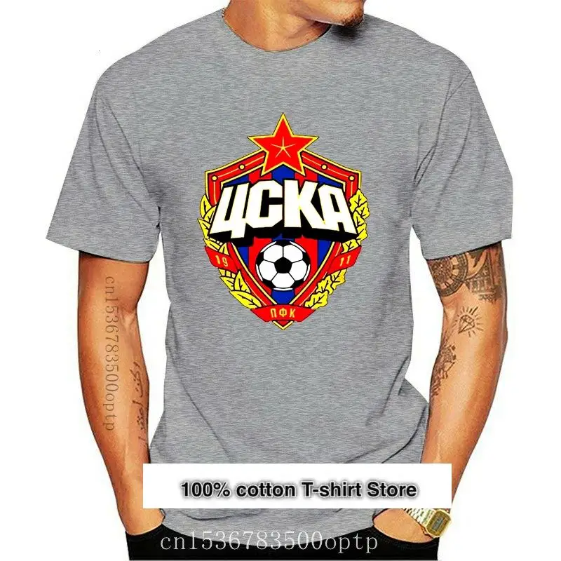 

designer t shirt The central cska Moscow Russia LOGO T-shirt Top Lycra Cotton Men T shirt New Design High Quality