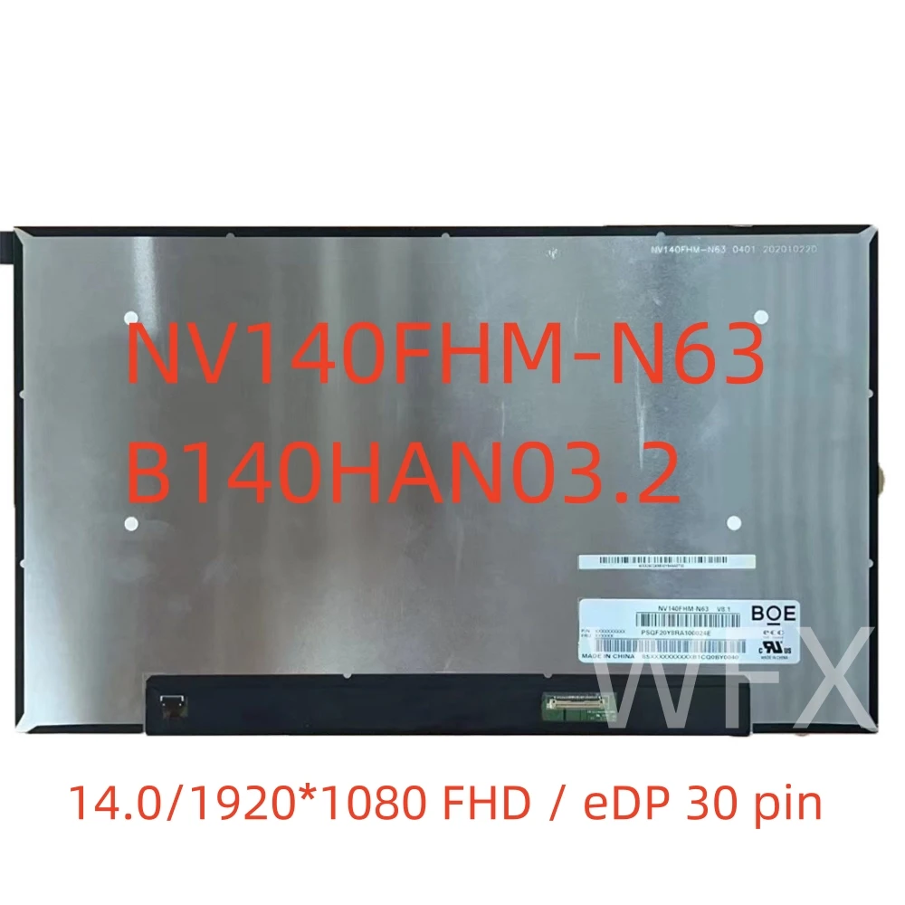 

14,0 'NV140FHM-N63 V8.1 B140HAN03.2 1920*1080 FHD для ноутбука BOE 14,0, ЖК-дисплей, экран eDP, 30-контактная Тонкая матовая панель