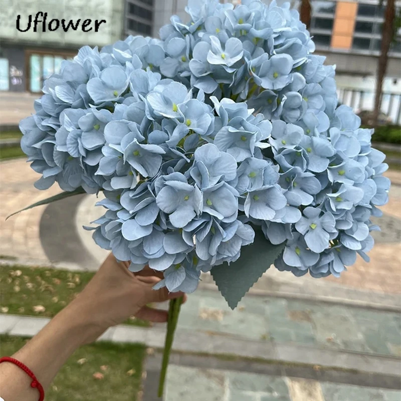 

Искусственные гортензии Uflower, 5 штук, белые, розовые, шелковые