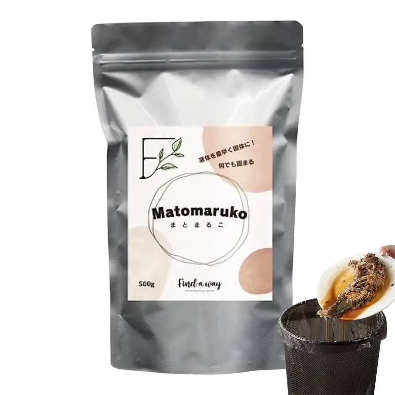 

Liquid Waste Solidifier 500g Liquid Garbage Solidifier Polymer Liquid Garbage Coagulant For Kitchen Outdoor Use Disaster