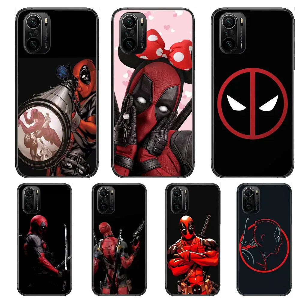 

Marvel Deadpool Phone Case For xiaomi redmi POCO F1 F2 F3 X3 Pro M3 9C 10T Lite NFC Black Cover Silicone Back Prett mi 10 ultra