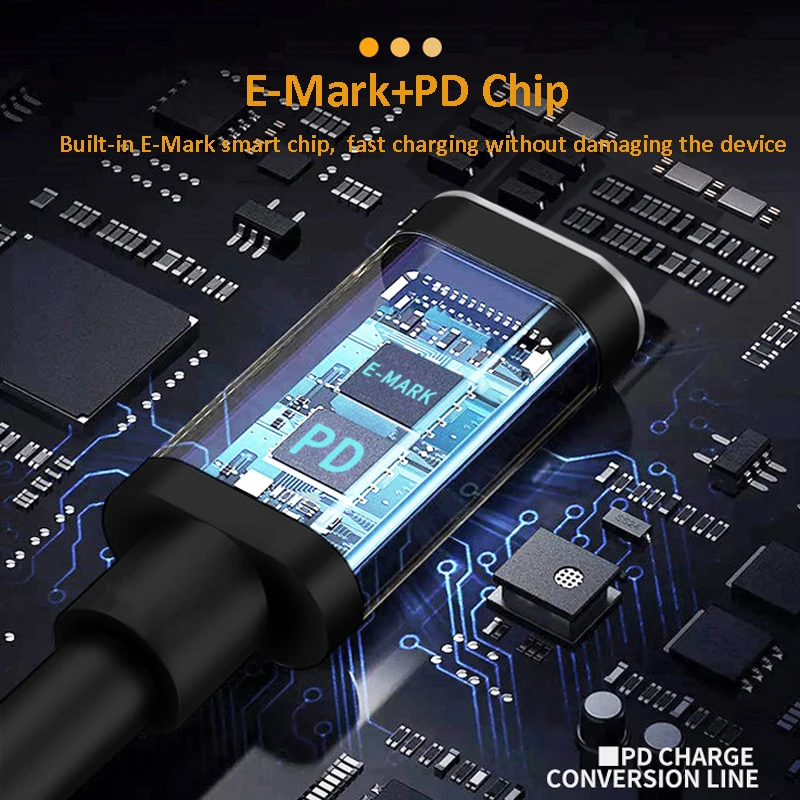 Фото Кабель-переходник USB-C (Type-C) 100 Вт с разъемом 6.5x4.4 мм для быстрой зарядки PD для Sony LG №3