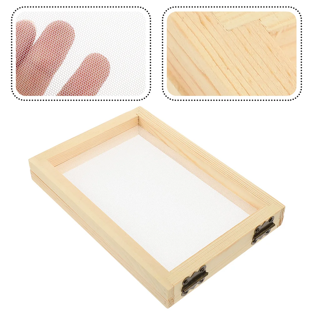 

2 Pcs Paper Frame DIY Making Students Toys Handicraft Kids Crafting Package Screen Educational Mould Wooden Handmade