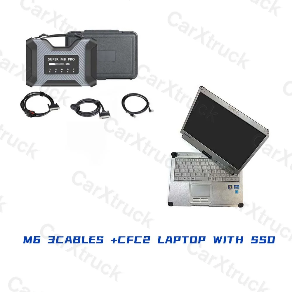 

CF C2 Laptop +SUPER MB PRO M6+5 cable DOIP WIFI for benz Car Truck Auto diagnostic tool DTS Monaco&Vediamo DAS XENTRY WIS EP