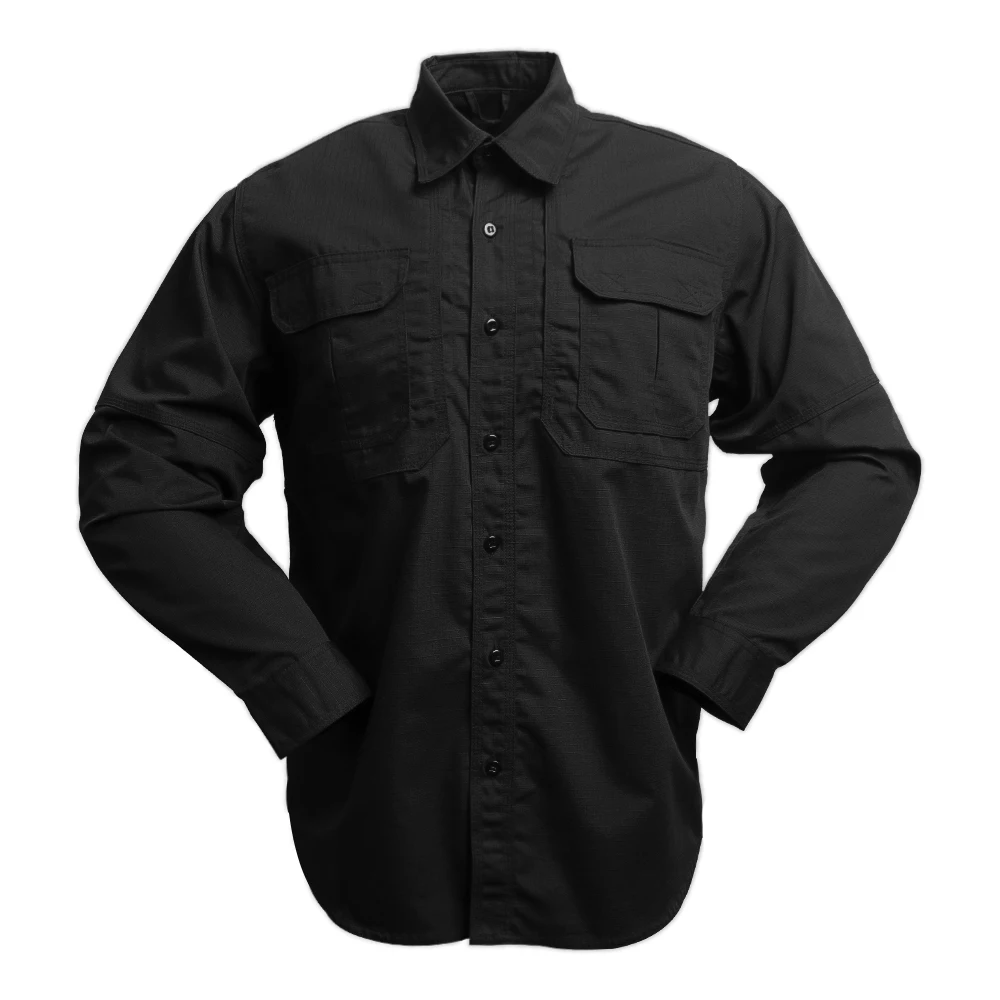 

FRONTER Men's Army Executive Shirt Summer long sleeve T65% Cotton 35% Rip-Stop Comfortable Outdoor Clothing Custom fit