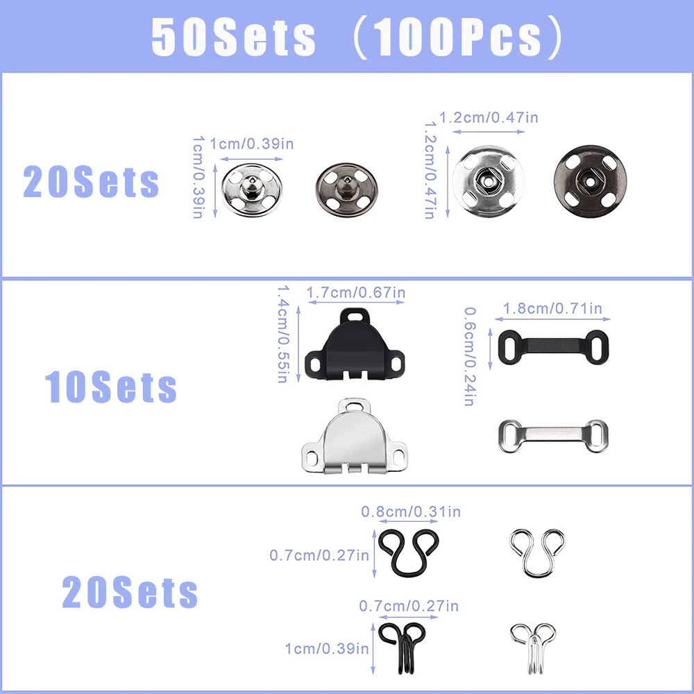 50 комплектов инструменты для фиксации одежды |