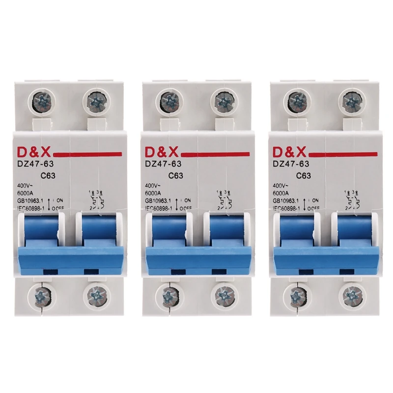 

3X 2P 63A DC400V MCB Solar Energy Photovoltaic (Pv) Solar DC Circuit Breaker