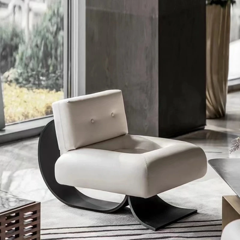 

Минималистичный Одноместный Диван из нержавеющей стали, искусство, роскошный диван для гостиной, Черный Персиковый, подножка для ленивого дивана