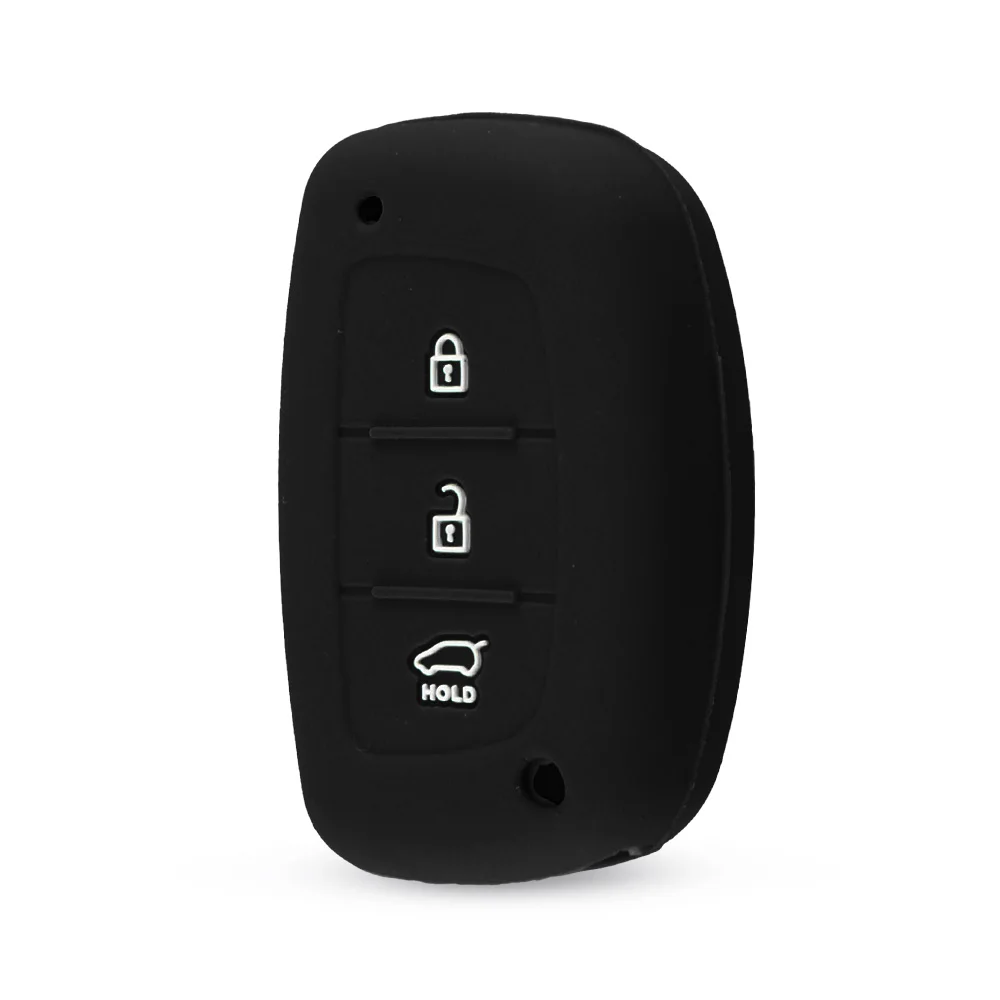 Силиконовый чехол KEYYOU для автомобильного ключа с 3 кнопками Hyundai IX25 IX35 IX45 Solaris Elantra