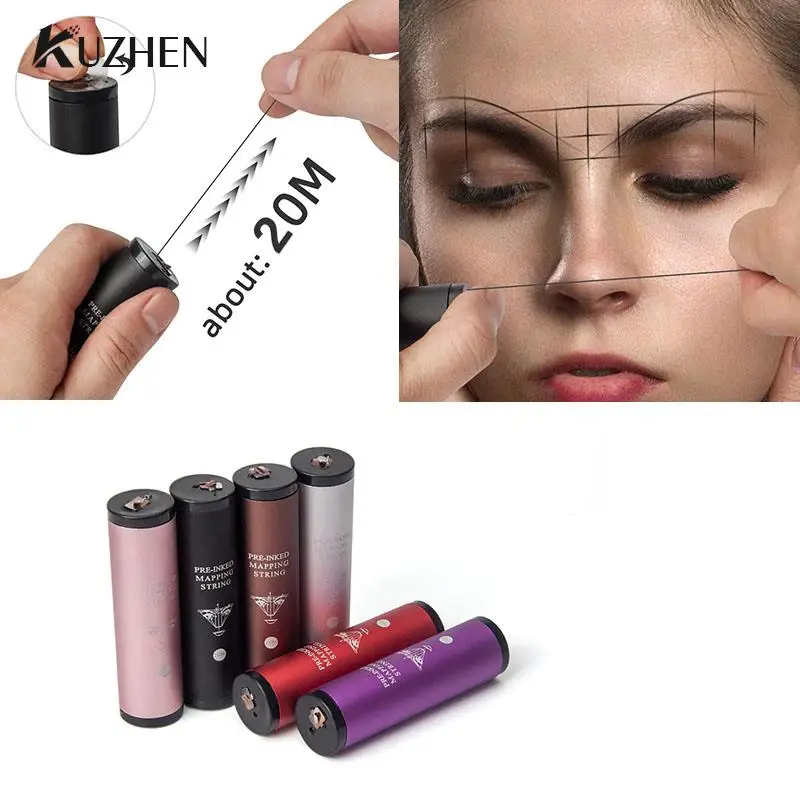 

20m Microblading Mapping Pre-Ink String For Makeup Eyebrow Dyeing Linen Thread Semi Permanent Positioning Measure Tool