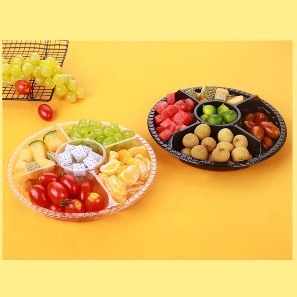 

10PCS Fruit Box Containers Storage Containers Round Storage Containers With Lids Fruit Box