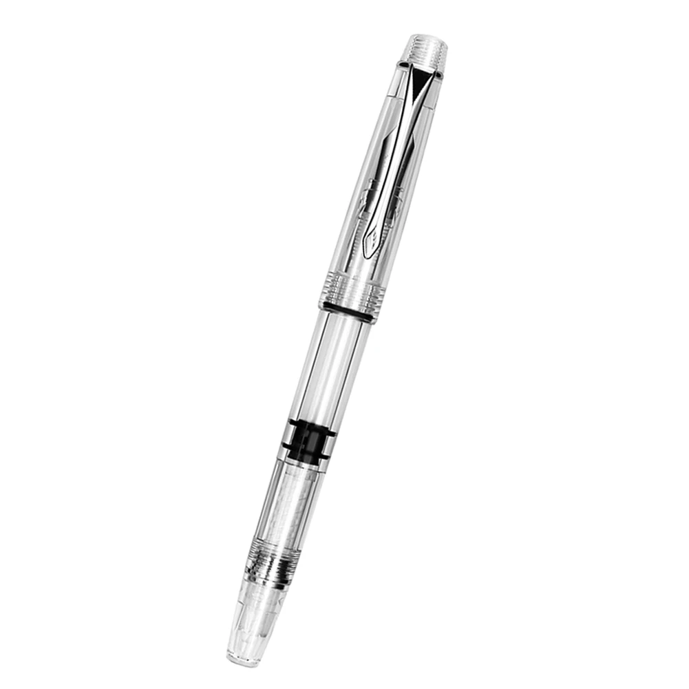 

Art Gift School Stationery Transparent Handwriting Calligraphy Business Office Students Large Capacity Piston Pen