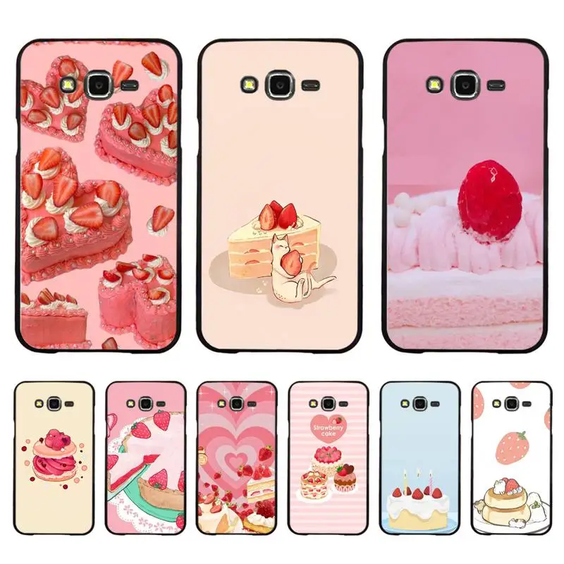 

Lovely strawberry cake Phone Case for Redmi 8 9 9A for Samsung J5 J6 Note9 for Huawei NOVA3E Mate20lite cover