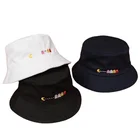Панама хлопковая для мужчин и женщин, мультяшная шапка в стиле хип-хоп, с вышивкой, для рыбалки, уличная одежда, 2022