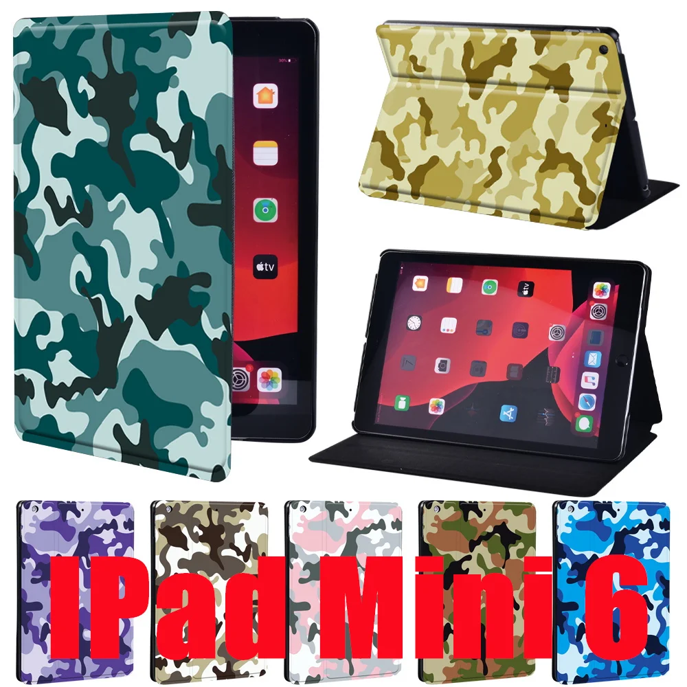 

Чехол для планшета IPad Mini 6, 2021 дюйма, с камуфляжным узором