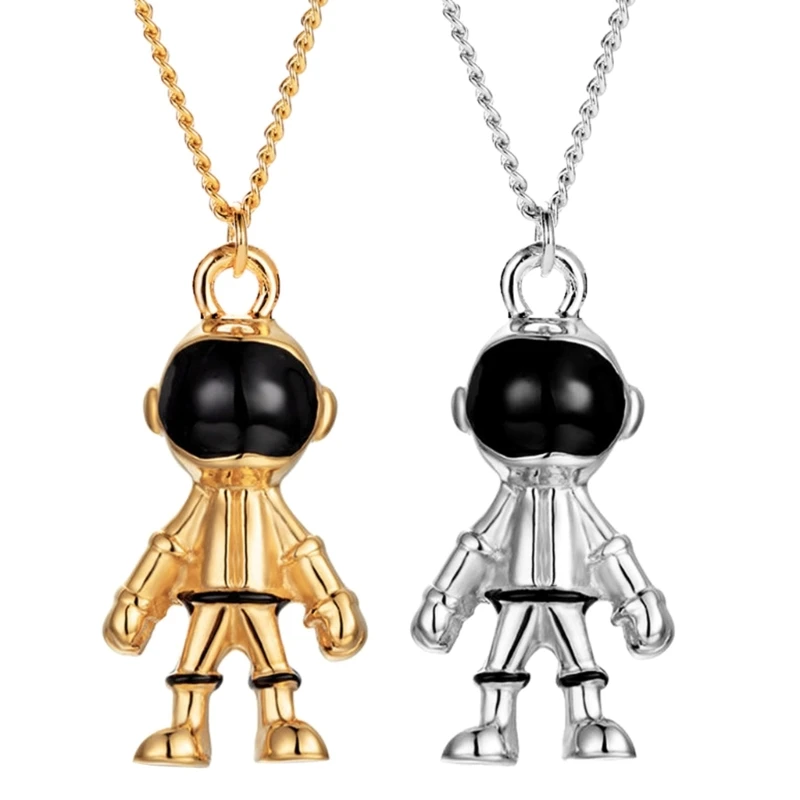 

Women Choker Jewelry Astronaut Pendant Necklaces Chain Choker Necklaces Birthday Gifts Astronaut Necklace Alloy Dropshipping