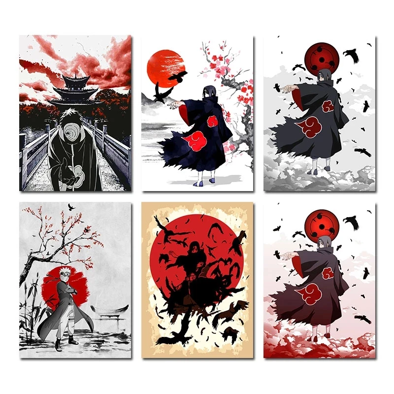 

Classic Anime Naruto Canvas Painting Sasuke HD Poster Mural Living Room Bedroom Home Wall Picture Decoration Kids Gifts