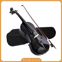 44 34 12 14 18 violin black maple wood acoustic violin acoustic violin fiddle case bow rosin musical instruments stringed