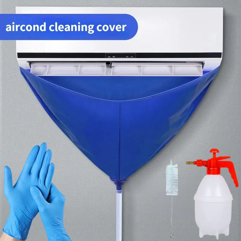 

Air Conditioner Cleaning Cover With Water Pipe Ac Cleaning Bag Waterproof Dust Protection Air Conditioner Cleaning Tools Brush
