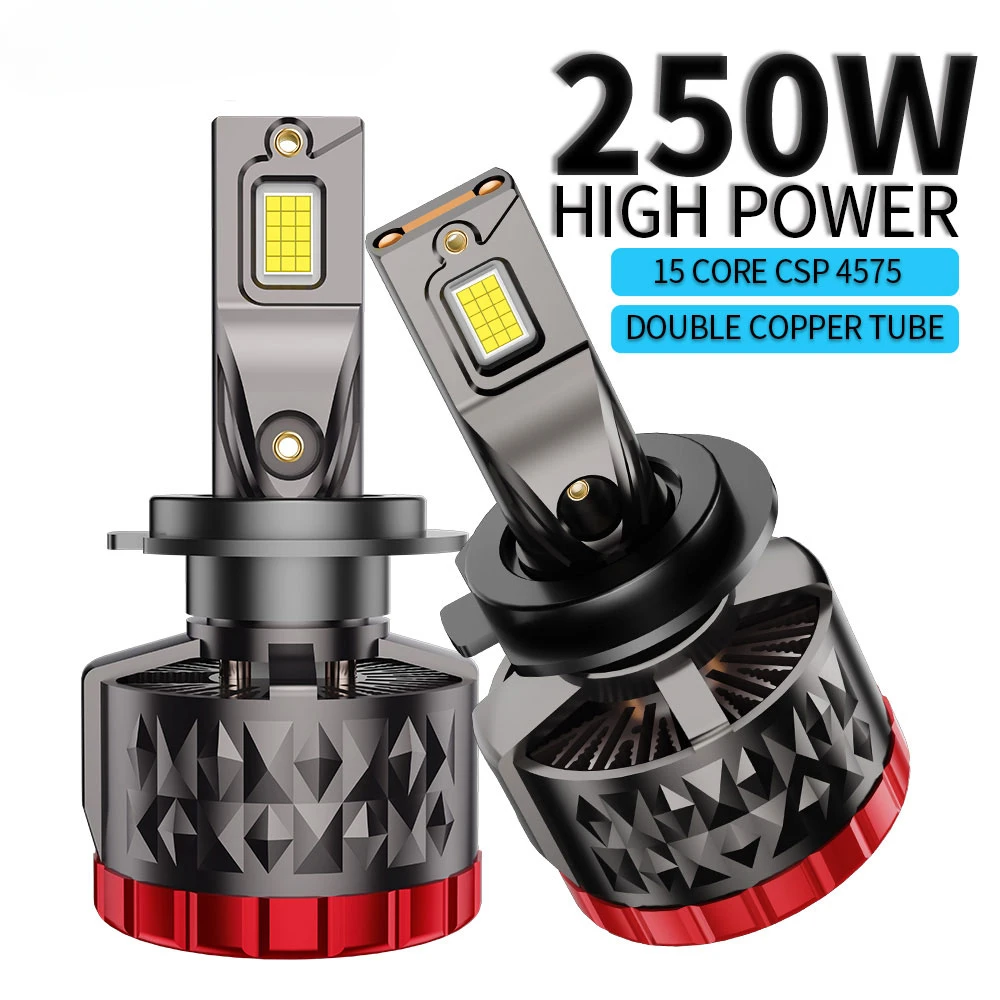 Автомобильная лампа дневного света H8H9H11 HB3 9005 HB4 9006 250 лм с двойной медной трубкой