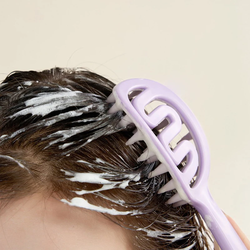 Щетка для шампуня с длинной ручкой силиконовая расческа массажа головы щетка