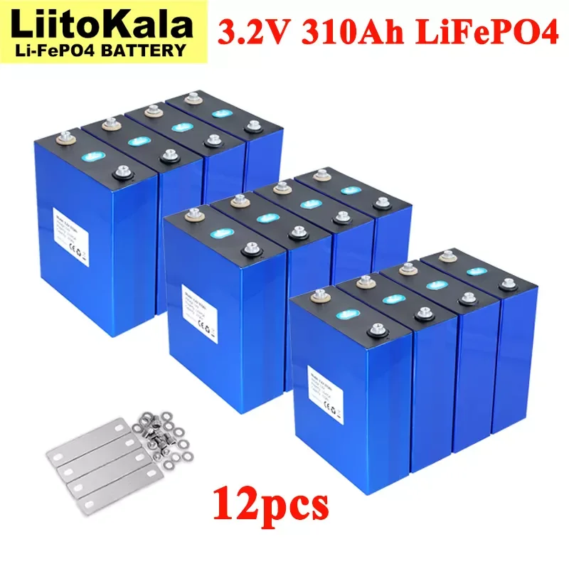 

12pcs 3.2V 310Ah Lifepo4 Battery Lithium Iron Phosphate For 12V RV Campers Golf Cart Off-Road Off-grid Solar Wind US/UK Tax Free